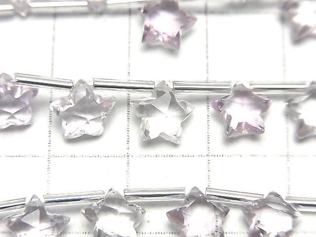 [Video] High Quality Pink Amethyst AAA-Faceted Star 8x8mm 1strand (8pcs)