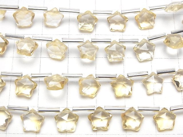 [Video]High Quality Citrine AAA- Faceted Star 8x8mm 1strand (8pcs)