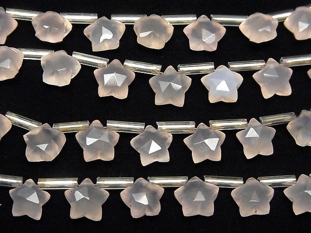 [Video]High Quality Pink Chalcedony AAA Faceted Star 8x8mm 1strand (8pcs )