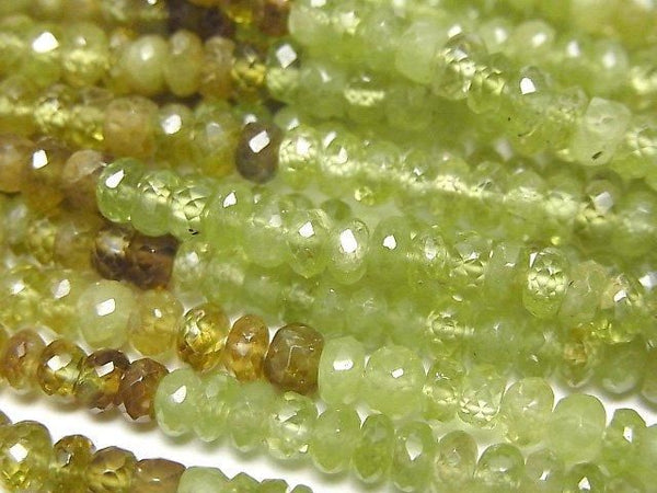 [Video]High Quality Sphene AA++ Faceted Button Roundel half or 1strand beads (aprx.14inch/34cm)