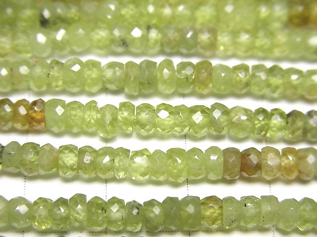 [Video]High Quality Sphene AA++ Faceted Button Roundel half or 1strand beads (aprx.14inch/34cm)
