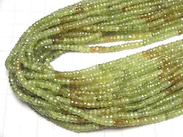 [Video]High Quality Sphene AA++ Faceted Button Roundel half or 1strand beads (aprx.14inch/34cm)