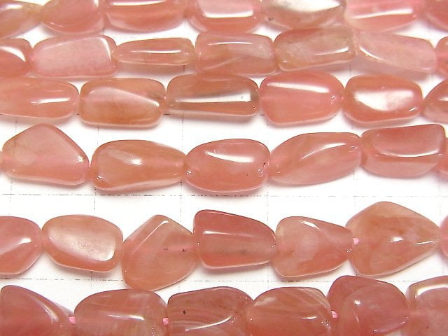 [Video] Peru Rhodochrosite AA+ Nugget half or 1strand beads (aprx.15inch/38cm)