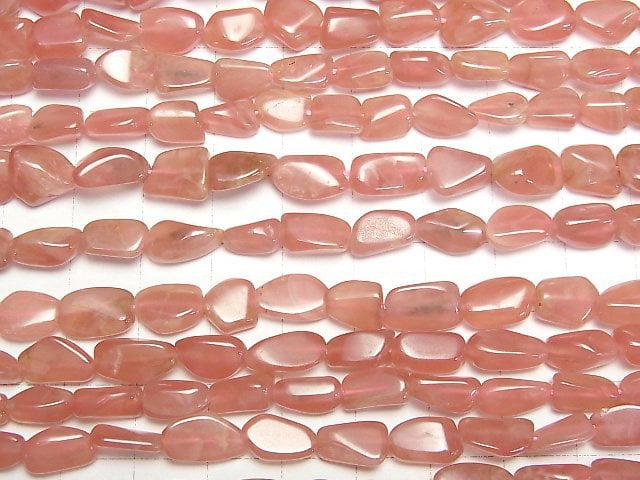 [Video] Peru Rhodochrosite AA+ Nugget half or 1strand beads (aprx.15inch/38cm)