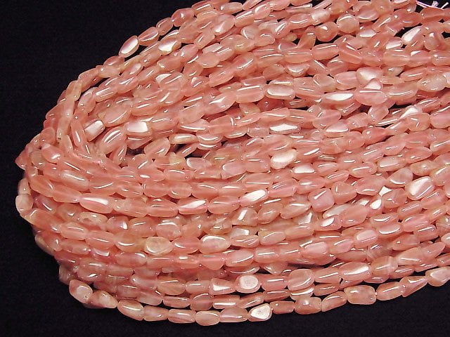 [Video] Peru Rhodochrosite AA+ Nugget half or 1strand beads (aprx.15inch/38cm)