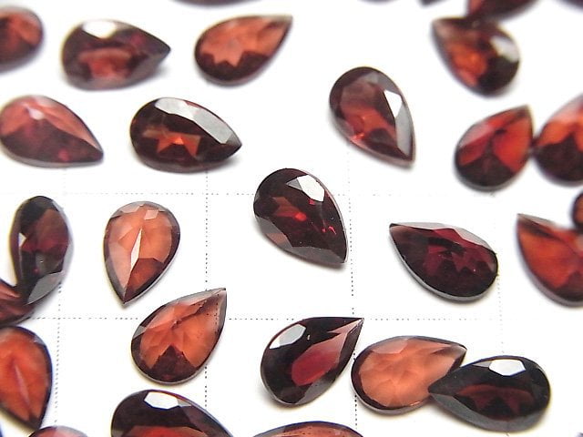 [Video]High Quality Mozambique Garnet AAA Loose stone Pear shape Faceted 8x5mm 5pcs