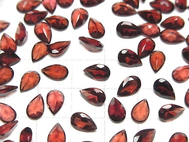 [Video]High Quality Mozambique Garnet AAA Loose stone Pear shape Faceted 8x5mm 5pcs