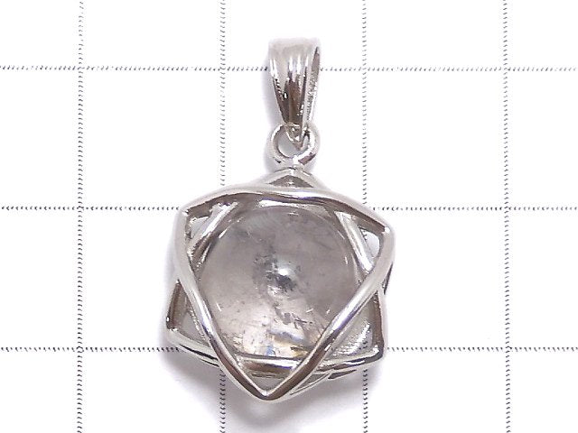 [Video][One of a kind] Water in Crystal Star Pendant Silver925 NO.6