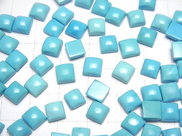 [Video]Arizona Kingman Turquoise AAA- Loose stone Square Cabochon 6x6mm 2pcs