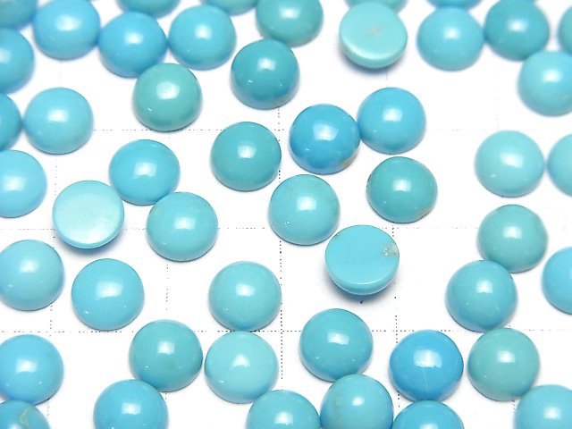 [Video] Arizona Kingman Turquoise AAA- Round Cabochon 6x6mm 3pcs