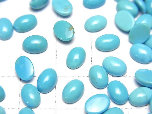 [Video] Arizona Kingman Turquoise AAA- Oval Cabochon 7x5mm 3pcs