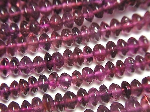 [Video]High Quality Indian Garnet AAA- Rondelle 1strand beads (aprx.13inch/32cm)