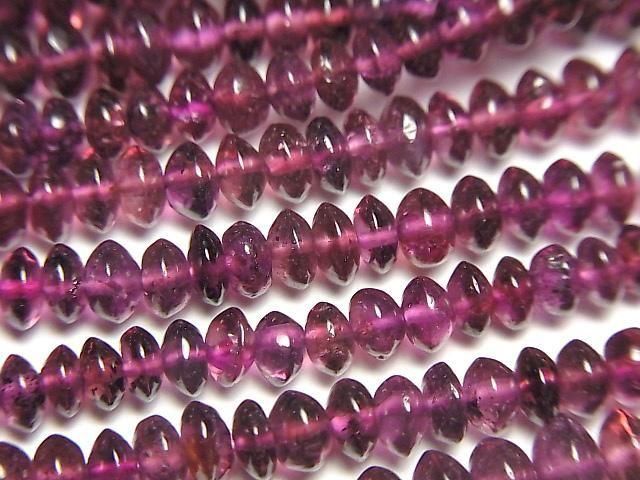[Video]High Quality Indian Garnet AAA- Rondelle 1strand beads (aprx.13inch/32cm)