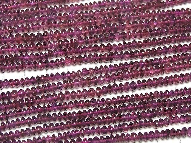 [Video]High Quality Indian Garnet AAA- Rondelle 1strand beads (aprx.13inch/32cm)