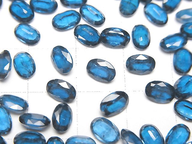 [Video]High Quality Indigo Blue Kyanite AAA Loose stone Oval Faceted 6x4mm 2pcs