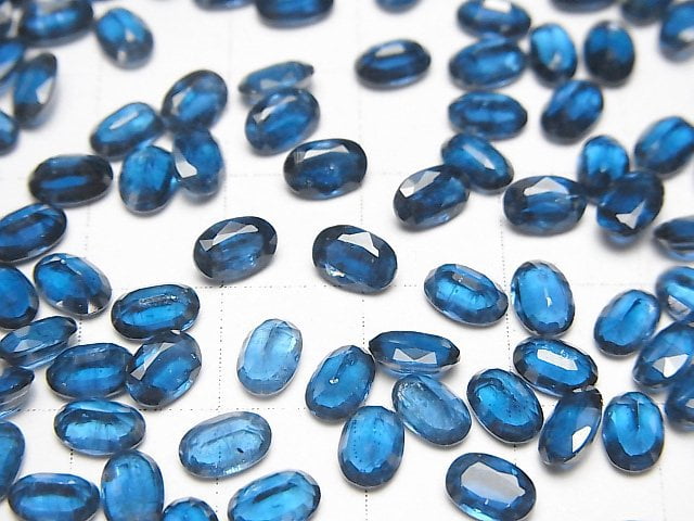 [Video]High Quality Indigo Blue Kyanite AAA Loose stone Oval Faceted 6x4mm 2pcs