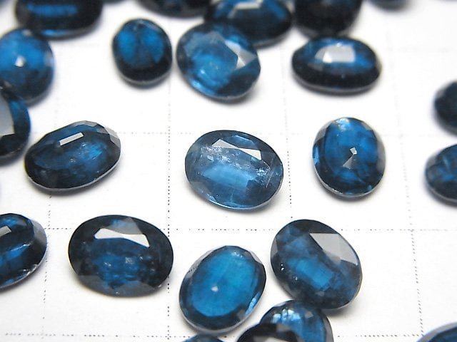 [Video]High Quality Indigo Blue Kyanite AAA Loose stone Oval Faceted 8x6mm 2pcs