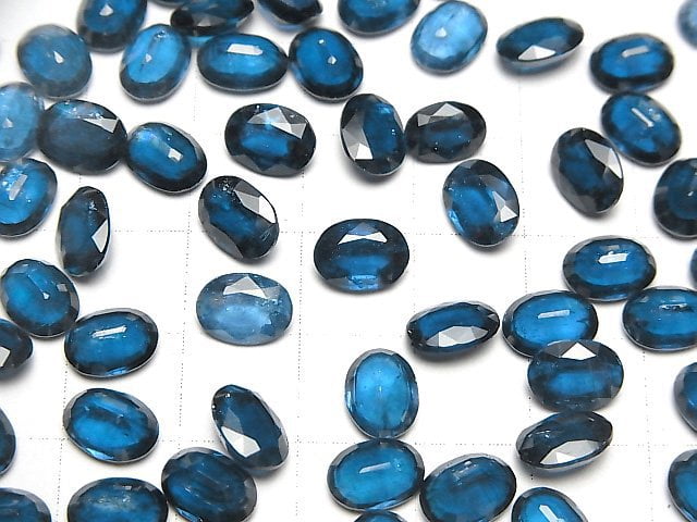 [Video]High Quality Indigo Blue Kyanite AAA Loose stone Oval Faceted 8x6mm 2pcs