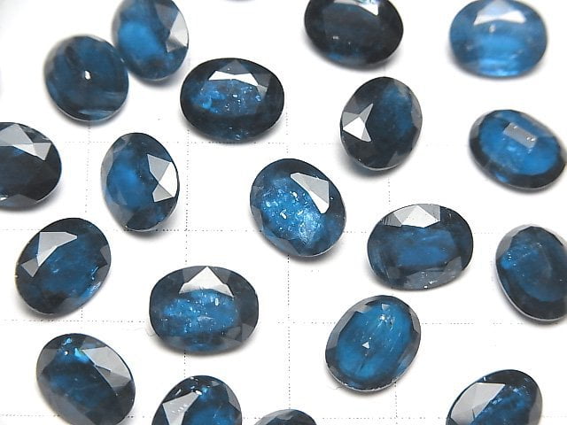 [Video]High Quality Indigo Blue Kyanite AAA Loose stone Oval Faceted 10x8mm 1pc