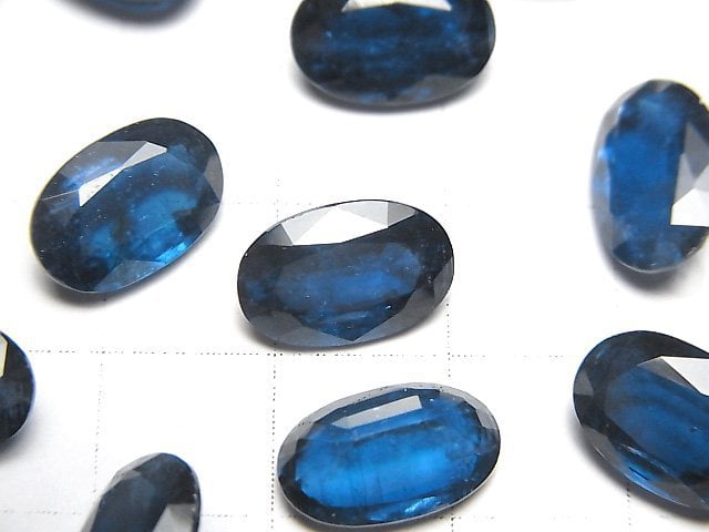 [Video]High Quality Indigo Blue Kyanite AAA Loose stone Oval Faceted 12x8mm 1pc