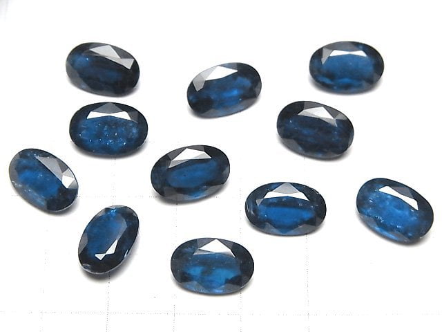 [Video]High Quality Indigo Blue Kyanite AAA Loose stone Oval Faceted 12x8mm 1pc