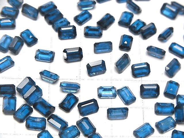 [Video]High Quality Indigo Blue Kyanite AAA Loose stone Rectangle Faceted 6x4mm 2pcs