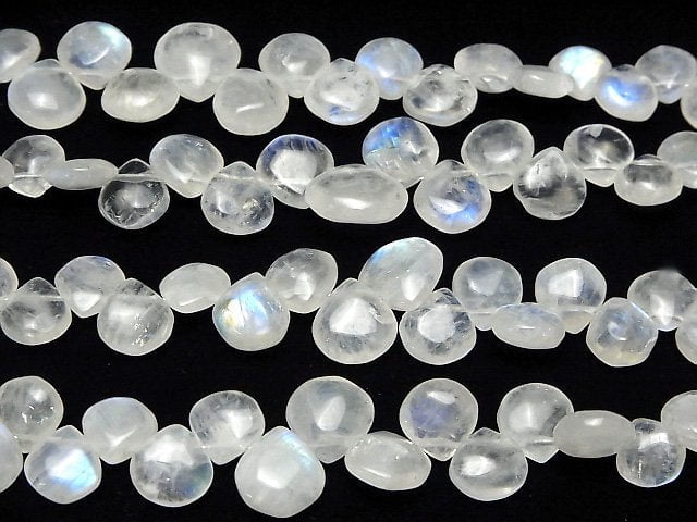 [Video]High Quality Rainbow Moonstone AA++ Chestnut (Smooth) half or 1strand beads (aprx.7inch/18cm)