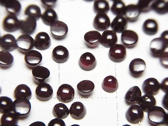 [Video]Star Garnet Round Cabochon 3x3mm 10pcs