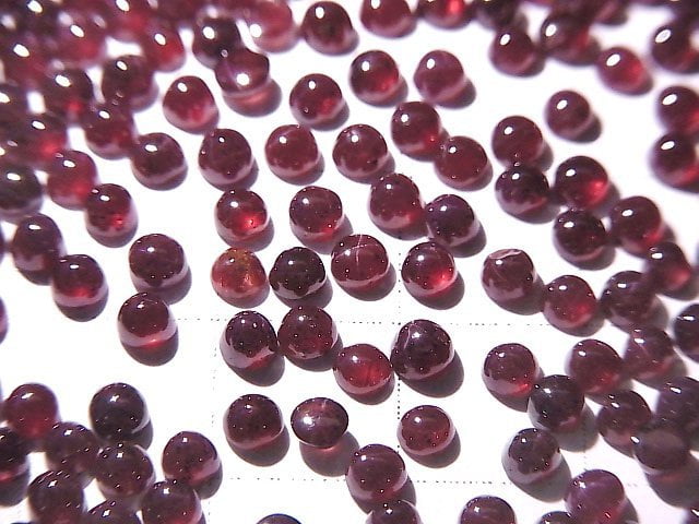 [Video]Star Garnet Round Cabochon 3x3mm 10pcs