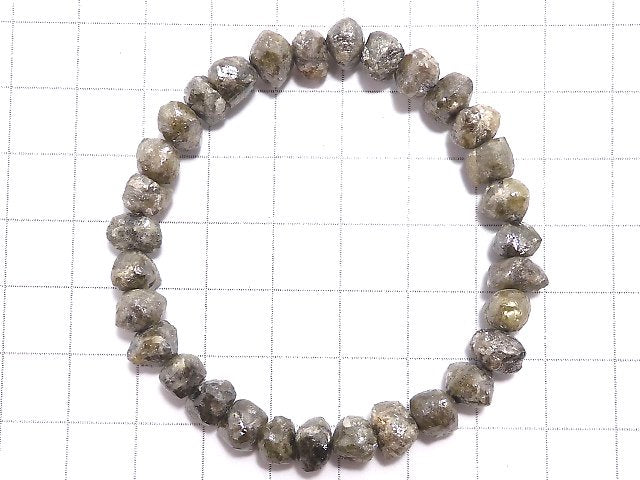 [Video] [One of a kind] [1mm hole] Gray Diamond Rough Nugget Bracelet NO.3