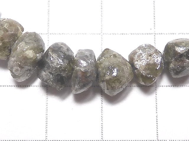 [Video] [One of a kind] [1mm hole] Gray Diamond Rough Nugget Bracelet NO.4