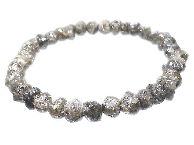 [Video] [One of a kind] [1mm hole] Gray Diamond Rough Nugget Bracelet NO.4