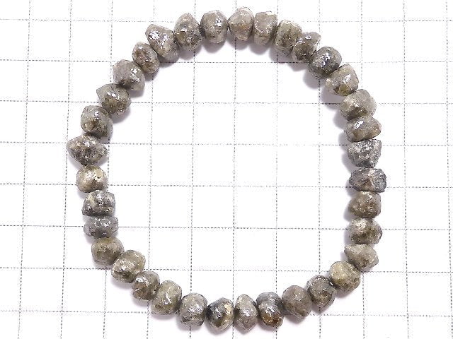 [Video] [One of a kind] [1mm hole] Gray Diamond Rough Nugget Bracelet NO.5
