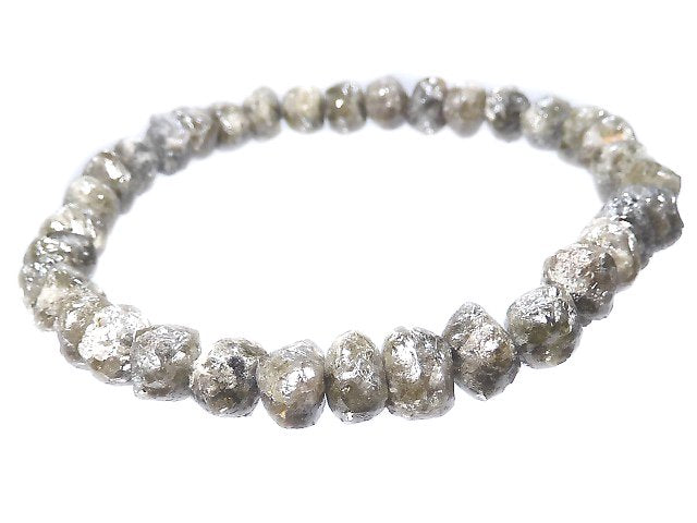 [Video] [One of a kind] [1mm hole] Gray Diamond Rough Nugget Bracelet NO.5