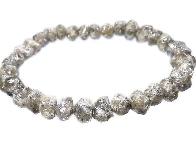 [Video] [One of a kind] [1mm hole] Gray Diamond Rough Nugget Bracelet NO.6