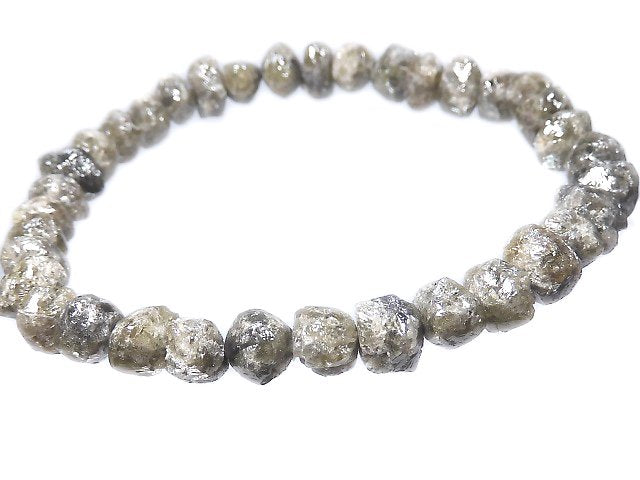 [Video][One of a kind] [1mm Hole]Gray Diamond Rough Nugget Bracelet NO.7