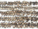 [Video]High Quality Smoky Quartz AAA- Pear shape (Smooth) half or 1strand beads (aprx.7inch/18cm)