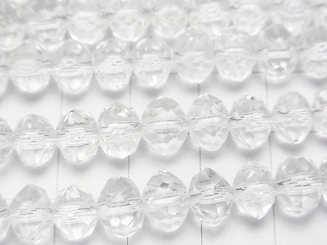 [Video]High Quality! Crystal AAA- Star Faceted Button Roundel 8x8x6mm 1/4 or 1strand beads (aprx.15inch/38cm)