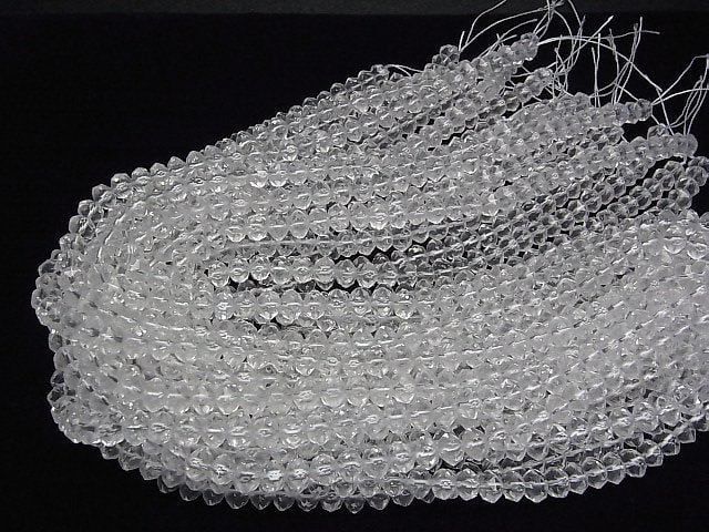 [Video]High Quality! Crystal AAA- Star Faceted Button Rondelle 8x8x6mm 1/4 or 1strand beads (aprx.15inch/38cm)