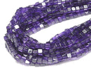 [Video]Amethyst AA++ Cube 1strand beads (aprx.15inch/36cm)