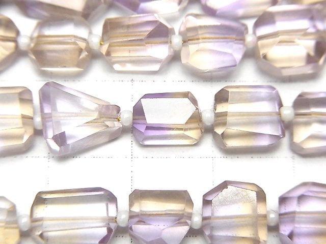 [Video]High Quality Ametrine AAA- Faceted Nugget half or 1strand beads (aprx.7inch/18cm)