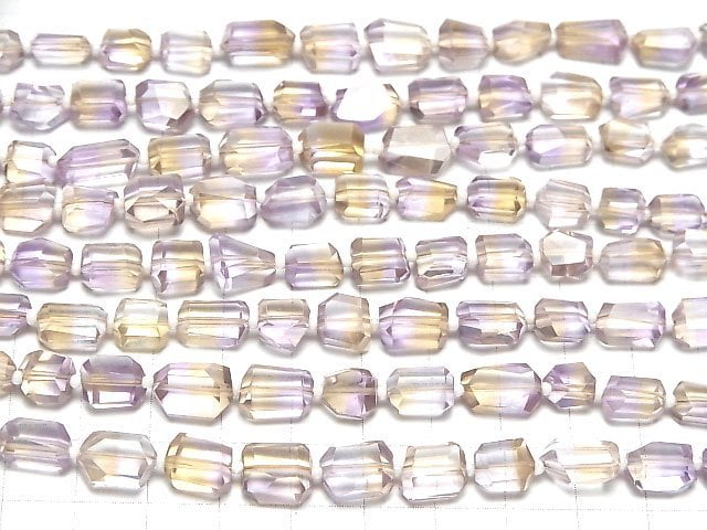 [Video]High Quality Ametrine AAA- Faceted Nugget half or 1strand beads (aprx.7inch/18cm)