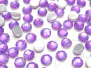 [Video] White Shell x Crystal AAA Round Faceted Cabochon 6x6mm [Purple color] 3pcs