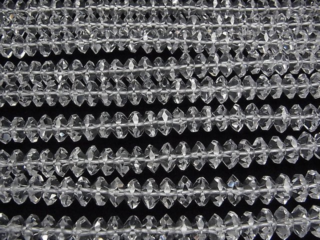 [Video]High Quality! Crystal AAA Faceted Button Rondelle 8x8x4mm 1/4 or 1strand beads (aprx.15inch/38cm)