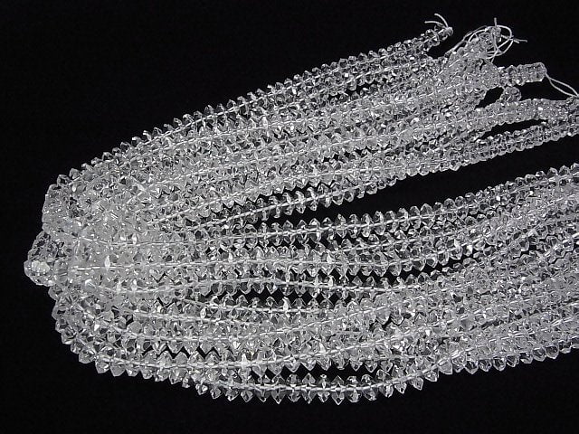 [Video]High Quality! Crystal AAA Faceted Button Rondelle 8x8x4mm 1/4 or 1strand beads (aprx.15inch/38cm)