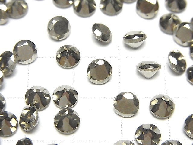 [Video]Pyrite Loose stone Round Faceted 5x5mm 5pcs