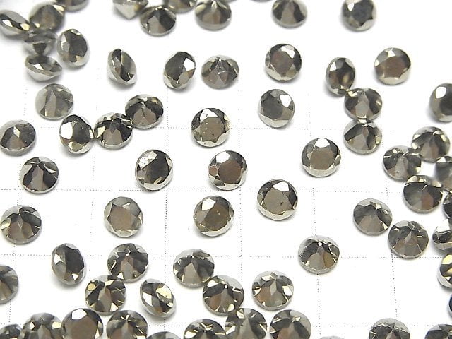 [Video]Pyrite Loose stone Round Faceted 5x5mm 5pcs