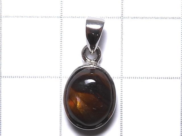 [Video][One of a kind] Mexico Fire Agate AAA- Pendant Silver925 NO.4