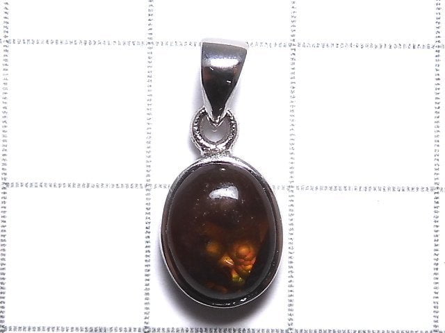 [Video][One of a kind] Mexico Fire Agate AAA- Pendant Silver925 NO.7