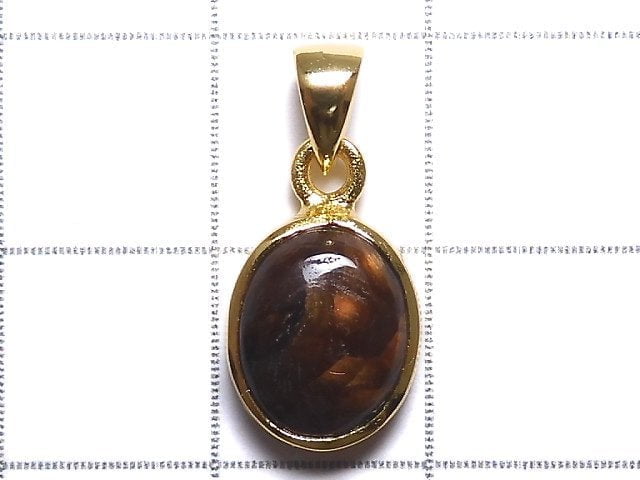 [Video][One of a kind] Mexico Fire Agate AAA- Pendant 18KGP NO.12